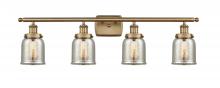 Innovations Lighting 916-4W-BB-G58 - Bell - 4 Light - 36 inch - Brushed Brass - Bath Vanity Light