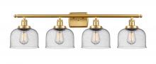 Innovations Lighting 916-4W-SG-G74 - Bell - 4 Light - 38 inch - Satin Gold - Bath Vanity Light