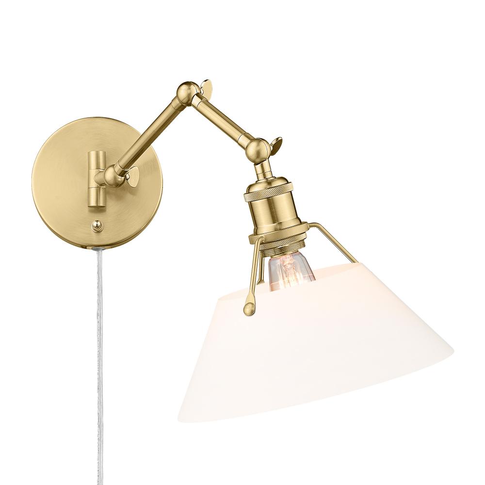 Orwell Articulating Wall Sconce in Brushed Champagne Bronze with Opal Glass
