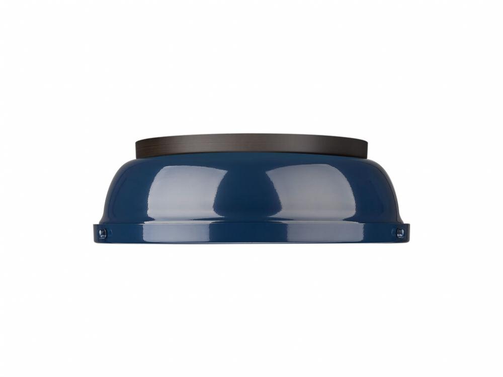 Duncan 3-Light Bath Vanity in Rubbed Bronze with White