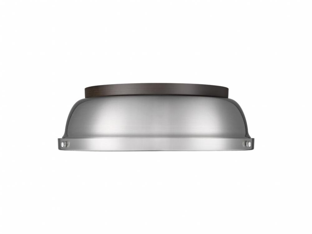 Duncan 3-Light Bath Vanity in Rubbed Bronze with Matte White