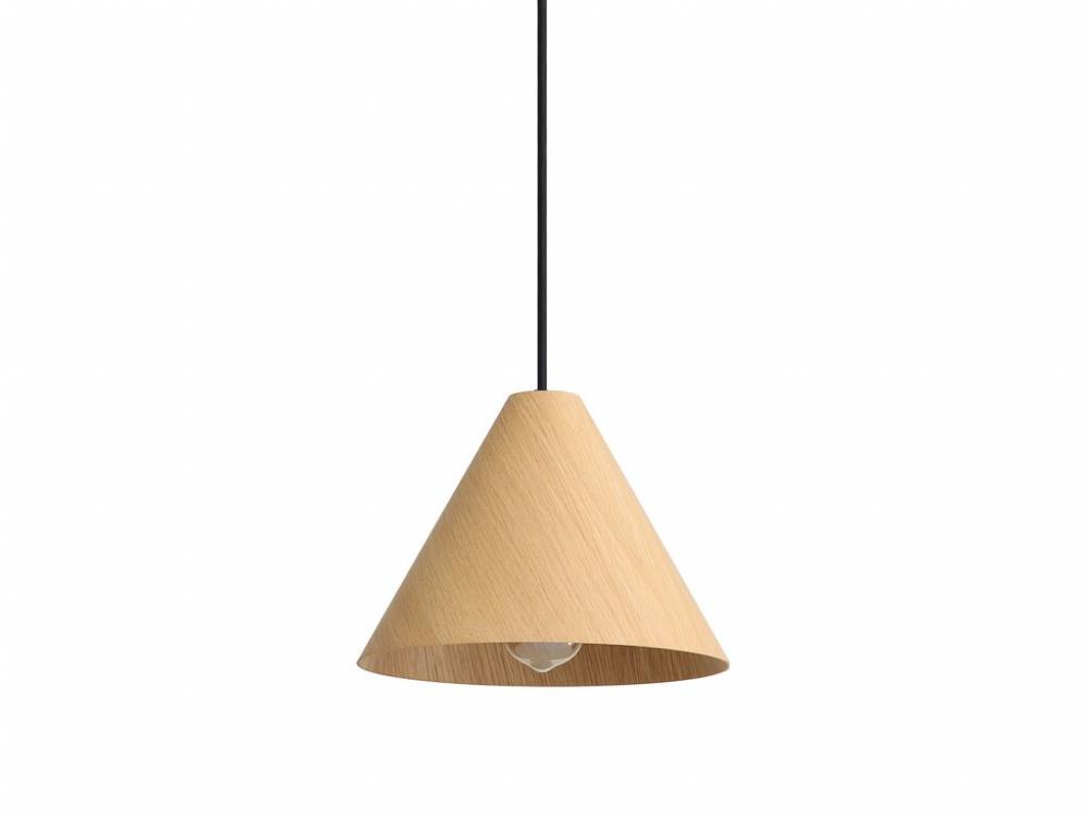 Conique 1-Light Mini Pendant in Light Walnut