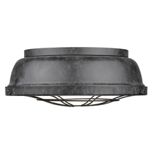 Golden 7312-FM BP - Bartlett Flush Mount in Black Patina