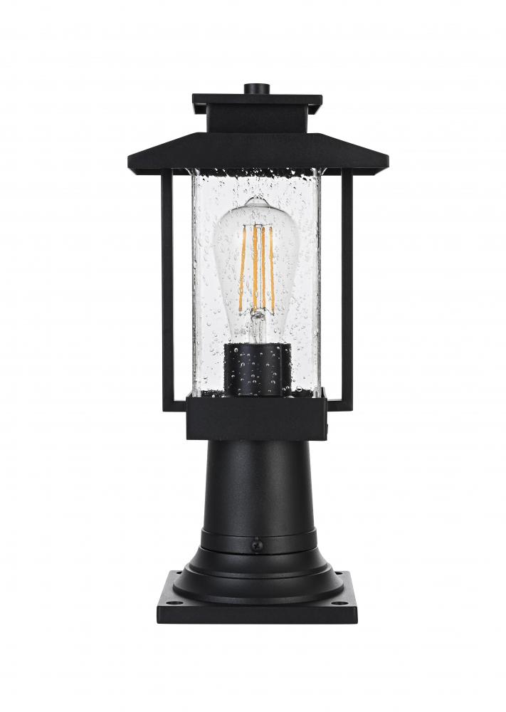 Outdoor Pole Light L7" H15" E5" L1 Black