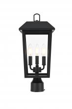 Elegant OD502P18BK - Riggs 8 x 18 inch Outdoor Post Light in Black