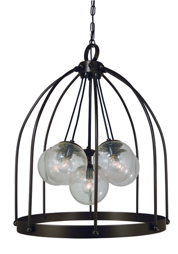 6-Light Mahogany Bronze Jupiter Chandelier