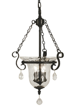 Framburg 2917 MB - 3-Light Mahogany Bronze Carcassonne Foyer Chandelier