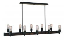 Framburg 5402 MBLACK - 10-Light Matte Black Modern Farmhouse Island Chandelier